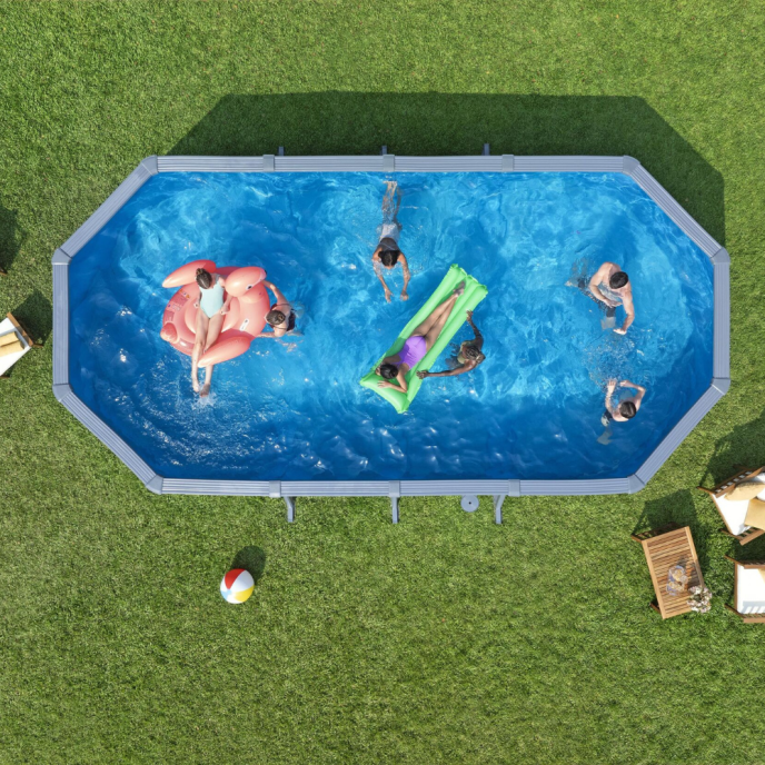 Piscine acier Bestway Hydrium - 739 x 503 x H 130 cm (Filtre à sable)