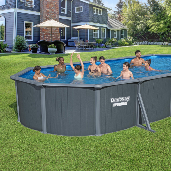 Piscine acier Bestway Hydrium - 739 x 503 x H 130 cm (Filtre à sable)