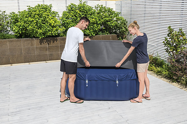 Couverture thermique pour spa carré Bestway 1,80m x 1,80m x 71cm