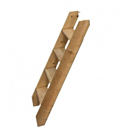 Kit Echelle bois extérieure pour piscine 