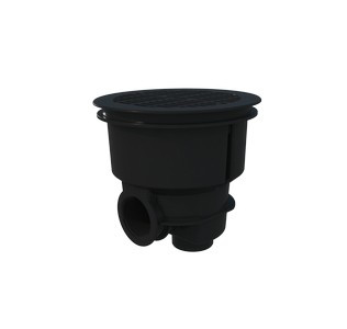 Bonde de fond anti vortex gris anthracite - piscine béton