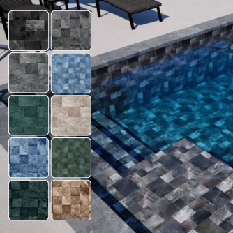 Liner PVC armé Aquasense Signature 180/100e texturé - 41,25 m²