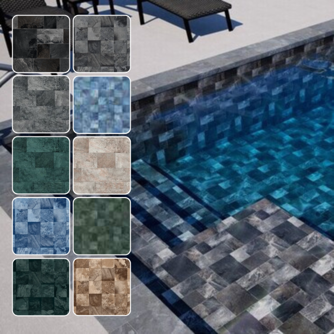 Liner PVC armé Aquasense Signature 180/100e texturé - 41,25 m²