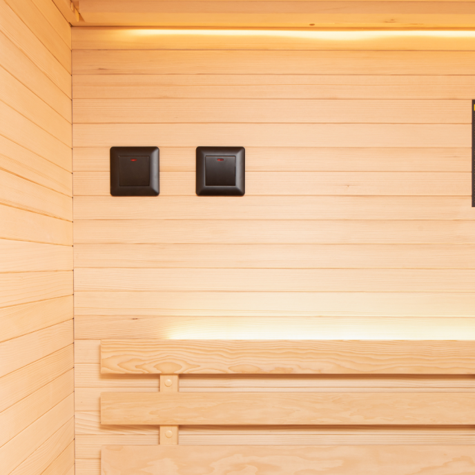 Sauna Traditionnel Sense Angulaire 3 places Pack complet