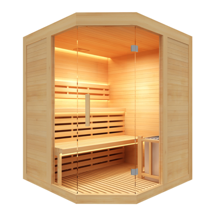 Sauna Traditionnel Sense Angulaire 3 places Pack complet