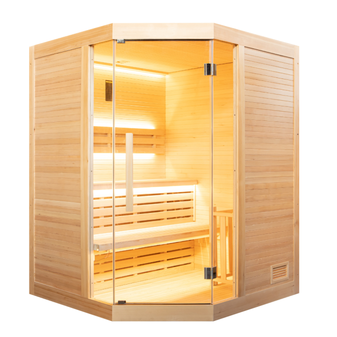 Sauna Traditionnel Sense Angulaire 3 places Pack complet