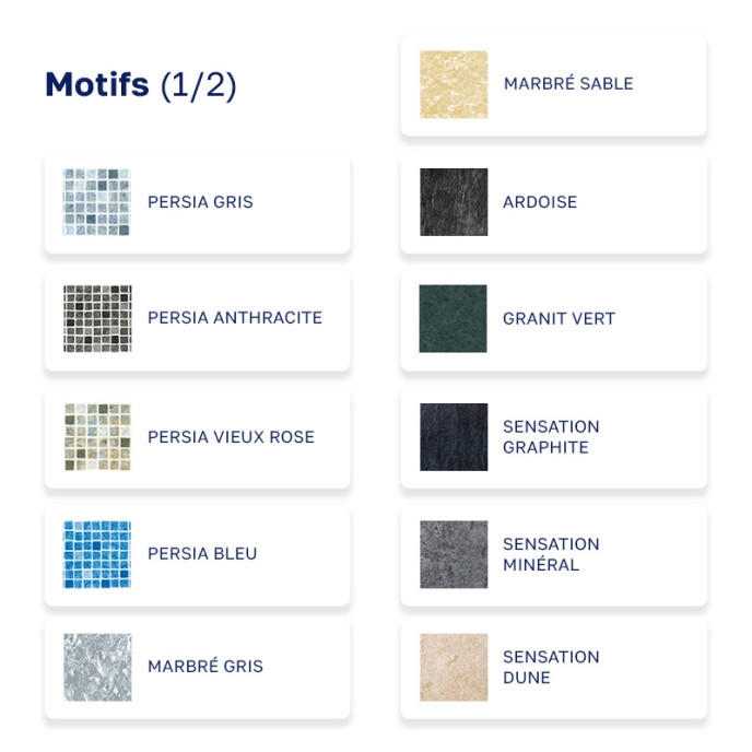 Liner piscine sur-mesure 75/100ème VERNI