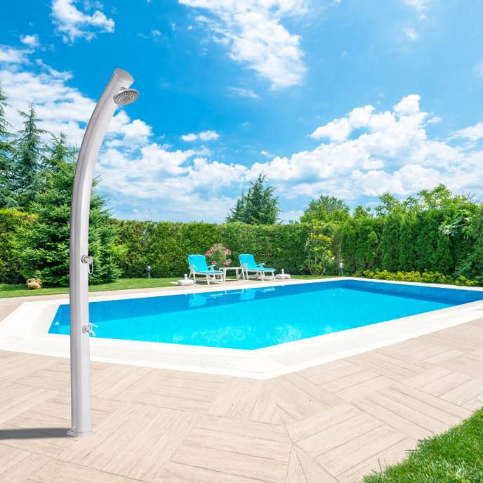 Douche solaire JOLLY 33L en aluminium peinture Inox