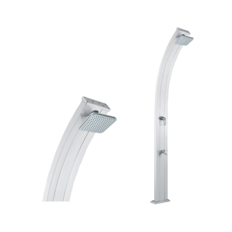 Douche solaire Formidra Spring 30L en aluminium - Blanc Inox