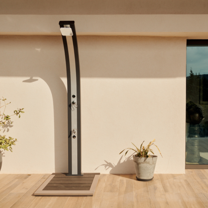 Douche solaire Formidra Spring 30L - Aluminium Blanc inox