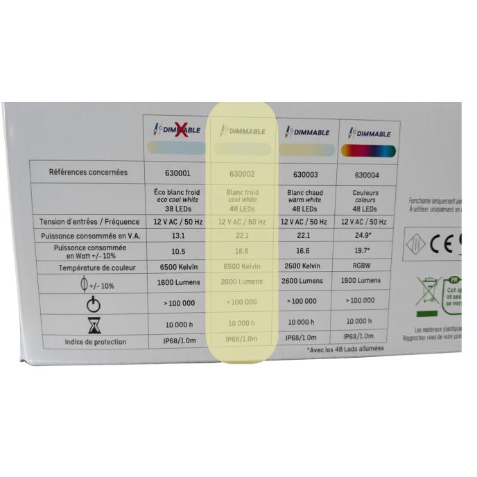 Ampoule LED Blanche 16,6 W 48 LEDS PAR56