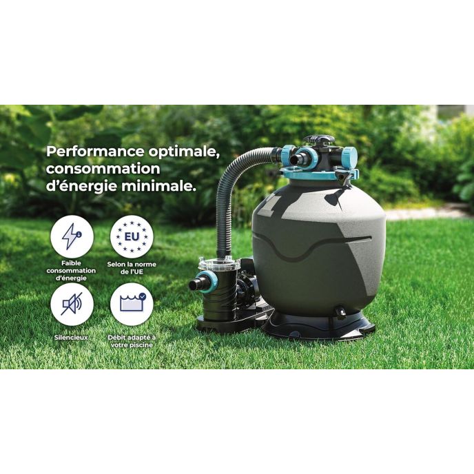 Piscine Gre acier ronde Pacific - Ø 260 x H 122 cm (Filtre à sable)