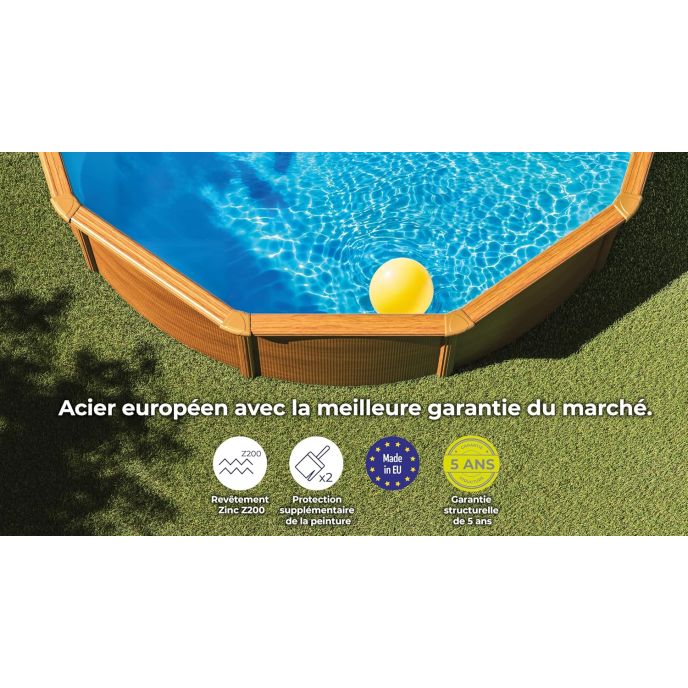 Piscine Gre acier ronde Pacific - Ø 260 x H 122 cm (Filtre à sable)