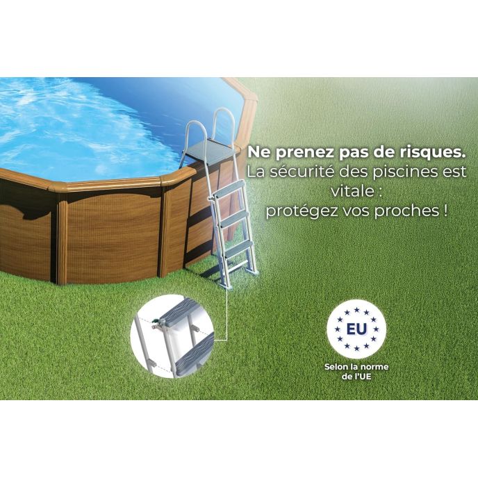 Piscine Gre acier ronde Mauritius - Ø 480 x H 132 cm (Filtre à sable)