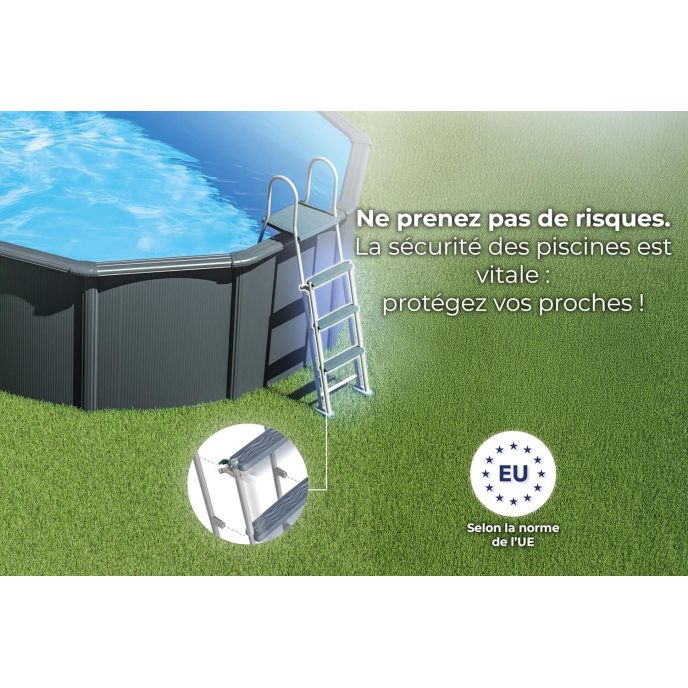Piscine Gre acier ronde Louko Ø 480 x H 122 cm (Filtre à sable)