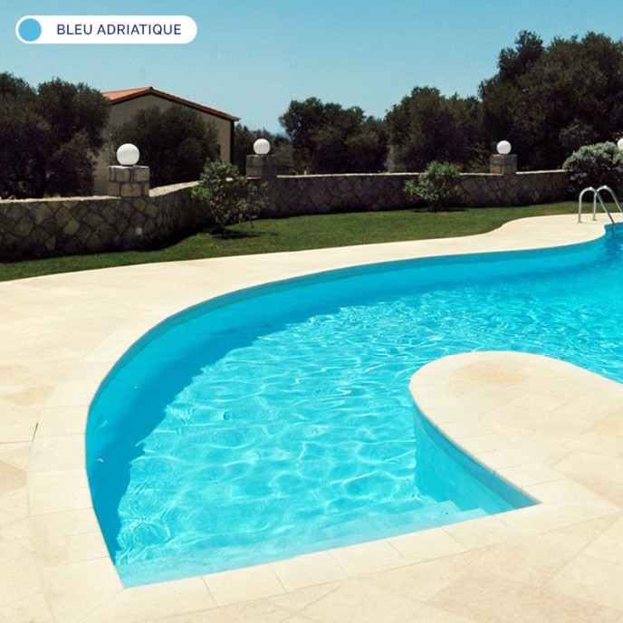 Liner PVC armé uni standard ALKORPLAN Bleu Adriatique