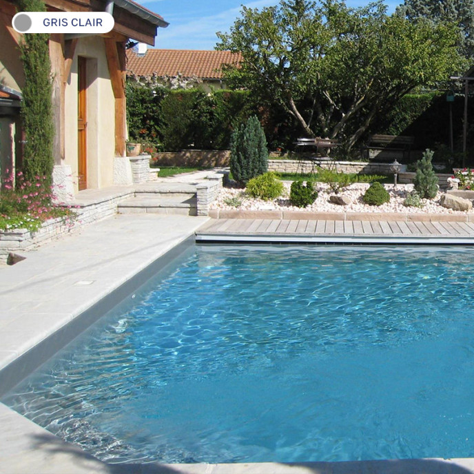 Liner PVC armé uni standard ALKORPLAN Gris Clair