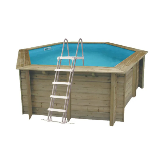 Piscine Ubbink bois Sunwater - Ø 410 x H 120 cm (Filtre à sable)