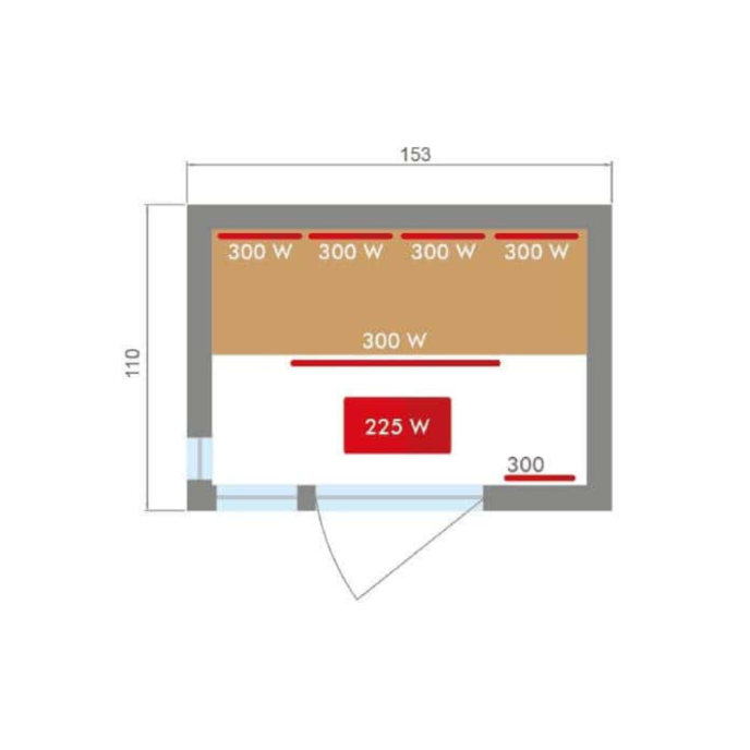 Sauna infrarouge APOLLON Quartz 3 places