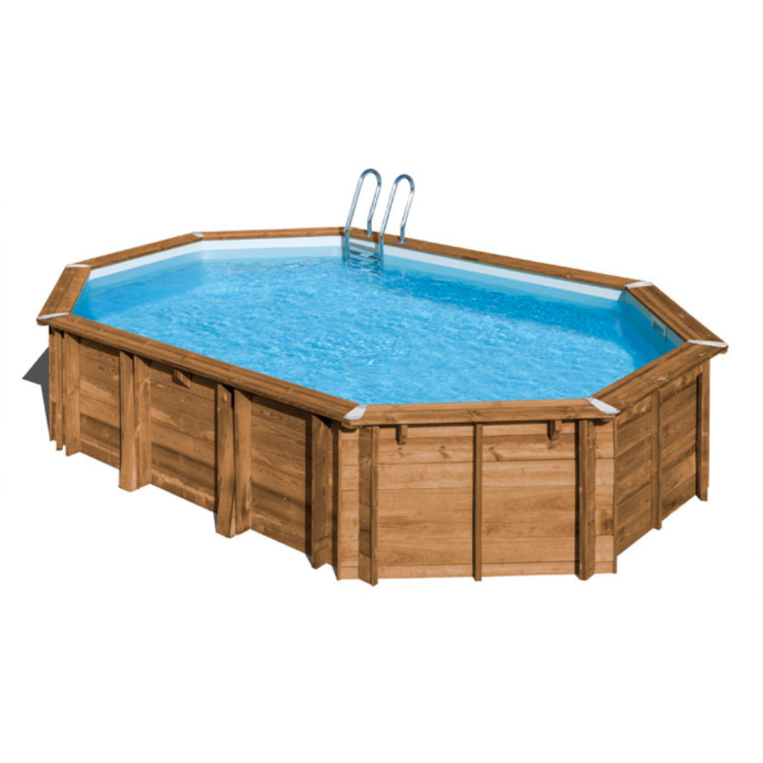 Piscine Gre bois Avocado - 656 x 456 x H 131 cm (Filtre à sable)