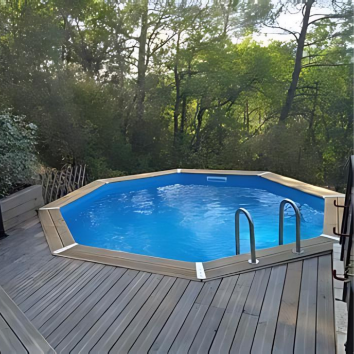 Piscine Ubbink bois Ubbink Azura - Ø 410 x H 120 cm (Filtre à sable)