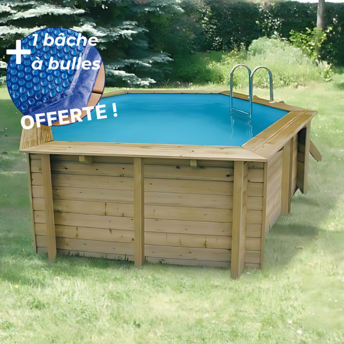 Piscine Ubbink bois Ubbink Azura - Ø 410 x H 120 cm (Filtre à sable)