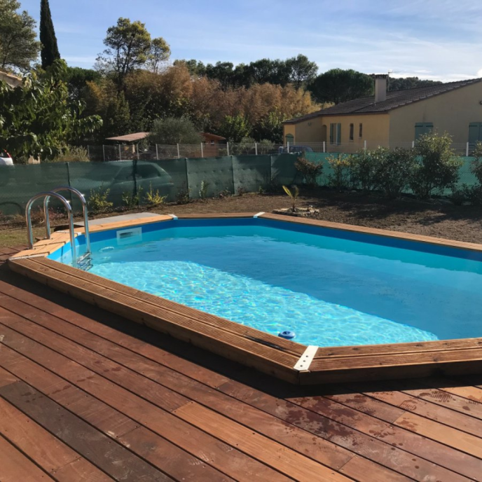 Piscine Ubbink bois Sunwater - 300 x 490 x H 120 cm (Filtre à sable)