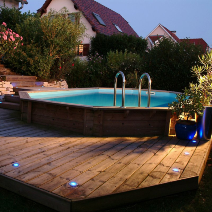 Piscine Ubbink bois Sunwater - 300 x 490 x H 120 cm (Filtre à sable)