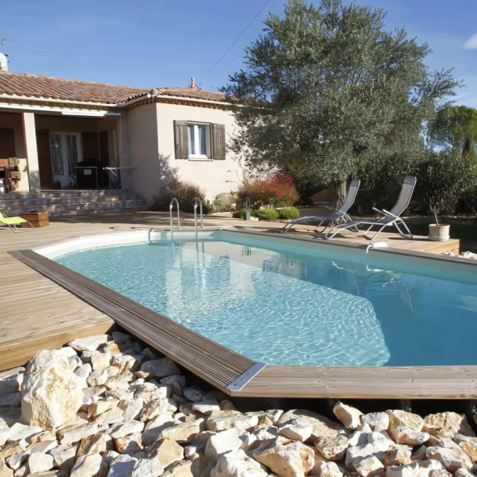 Piscine Ubbink bois Sunwater - 300 x 490 x H 120 cm (Filtre à sable)