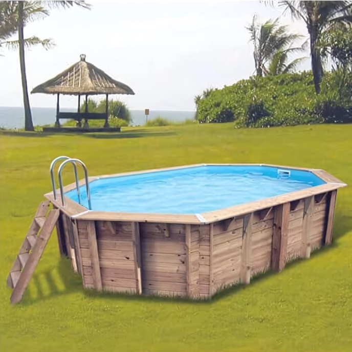 Piscine Ubbink bois Sunwater - 300 x 490 x H 120 cm (Filtre à sable)