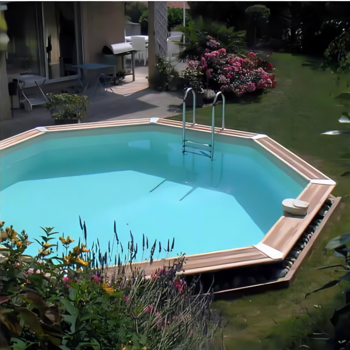 Piscine Ubbink bois Océa - Ø 580 x H 130 cm (Filtre à sable)