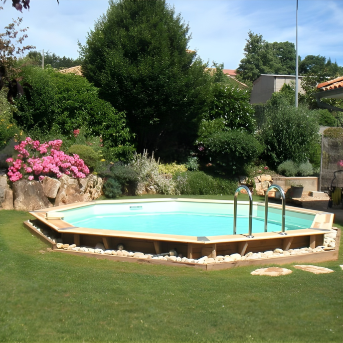 Piscine Ubbink bois Océa - Ø 580 x H 130 cm (Filtre à sable)