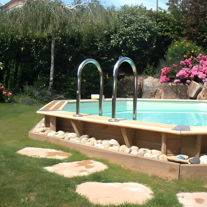 Piscine Ubbink bois Océa - Ø 580 x H 130 cm (Filtre à sable)
