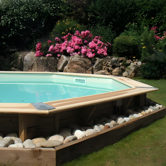 Piscine Ubbink bois Océa - Ø 580 x H 130 cm (Filtre à sable)