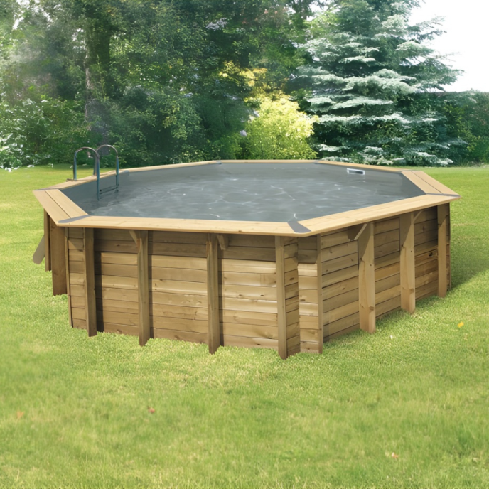 Piscine Ubbink bois Océa - Ø 580 x H 130 cm (Filtre à sable)