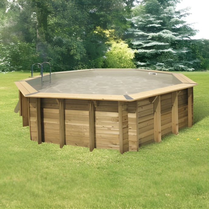 Piscine Ubbink bois Océa - Ø 580 x H 130 cm (Filtre à sable)
