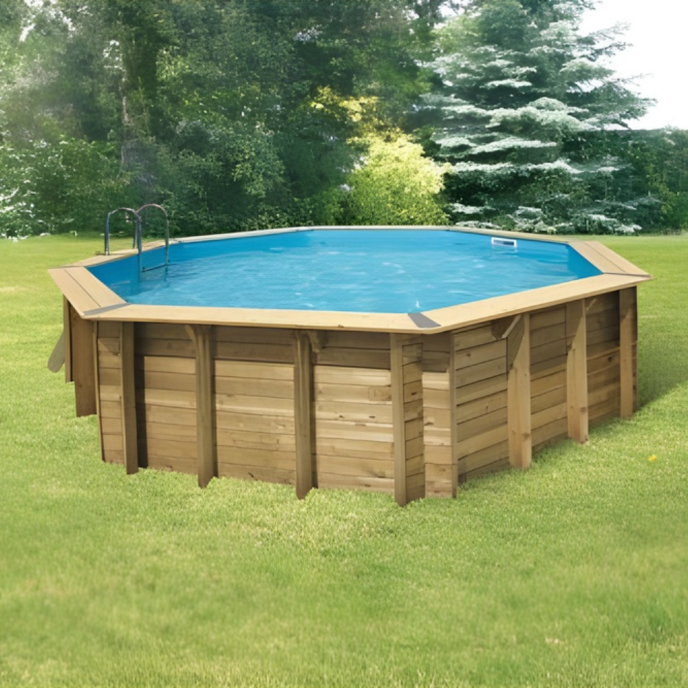Piscine Ubbink bois Océa - Ø 580 x H 130 cm (Filtre à sable)