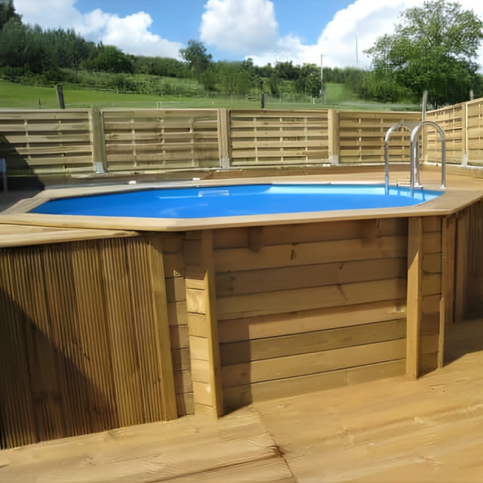 Piscine Ubbink bois Océa - Ø 510 x H 120 cm (Filtre à sable)