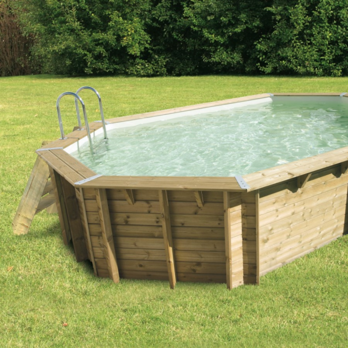 Piscine Ubbink bois Océa - 610 x 400 x H 130 cm (Filtre à sable)