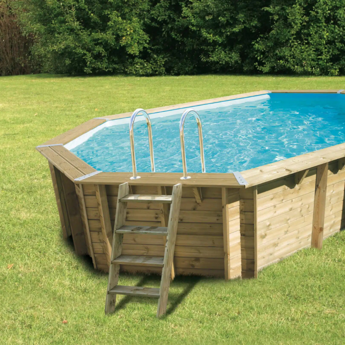 Piscine Ubbink bois Océa - 610 x 400 x H 130 cm (Filtre à sable)