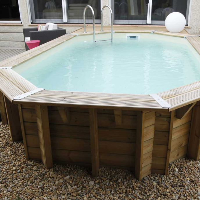 Piscine Ubbink bois Océa - 355 x 550 x H 120 cm (Filtre à sable)