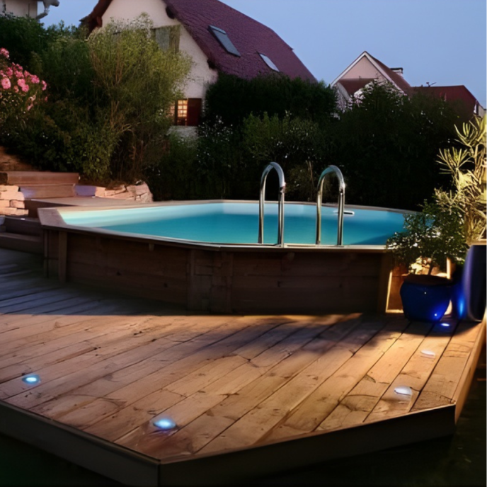 Piscine Ubbink bois Océa - 355 x 550 x H 120 cm (Filtre à sable)