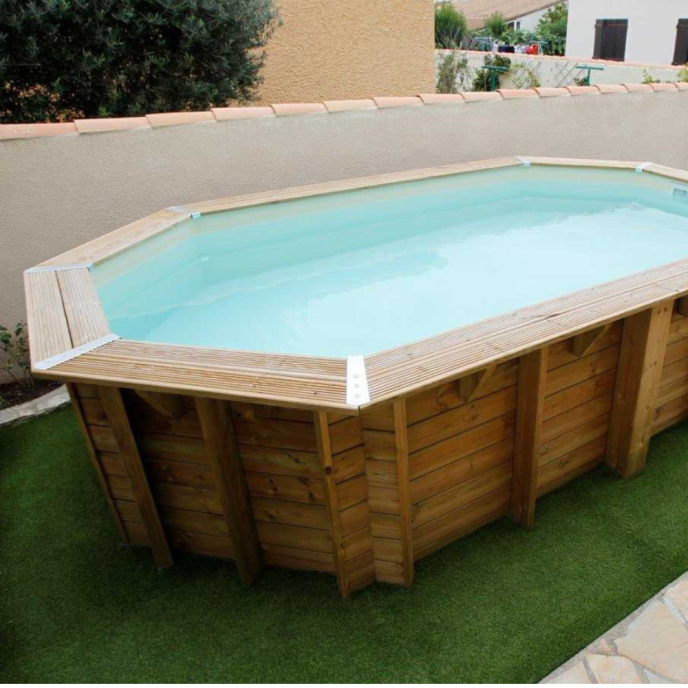 Piscine Ubbink bois Océa - 355 x 550 x H 120 cm (Filtre à sable)