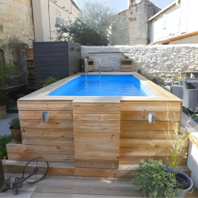 Piscine Ubbink bois Linéa UrbanPool - 250 x 450 x H 140 cm (Filtre à sable)