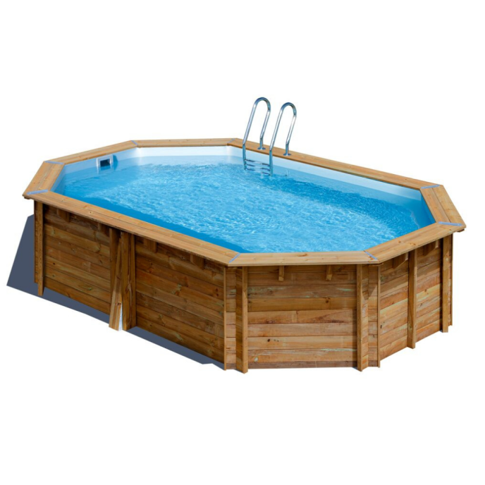 Piscine Gre bois Safran 2 - 620 x 395 x H 136 cm (Filtre à sable)
