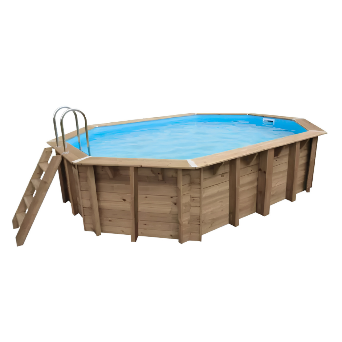 Piscine Ubbink bois Azura - 355 x 490 x H 130 cm (Filtre à sable)