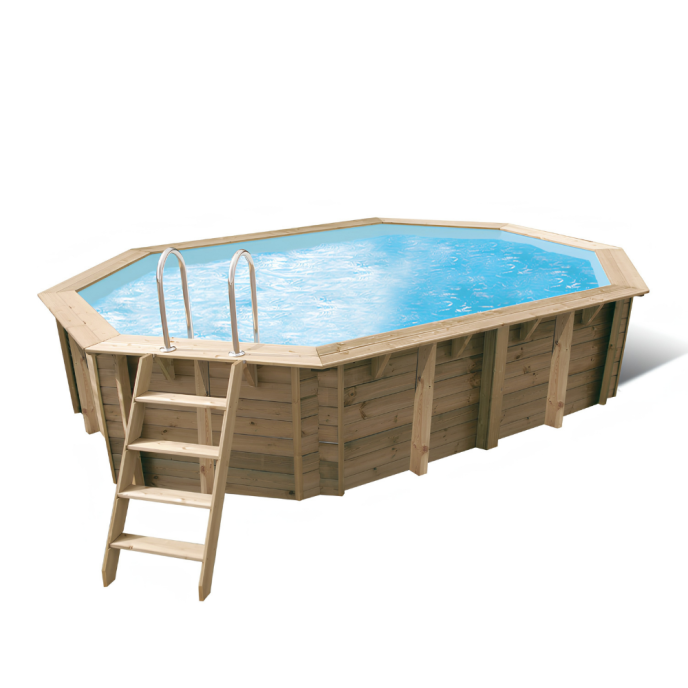 Piscine Ubbink bois Azura - 355 x 490 x H 130 cm (Filtre à sable)