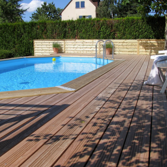 Piscine Ubbink bois Azura - 355 x 490 x H 130 cm (Filtre à sable)