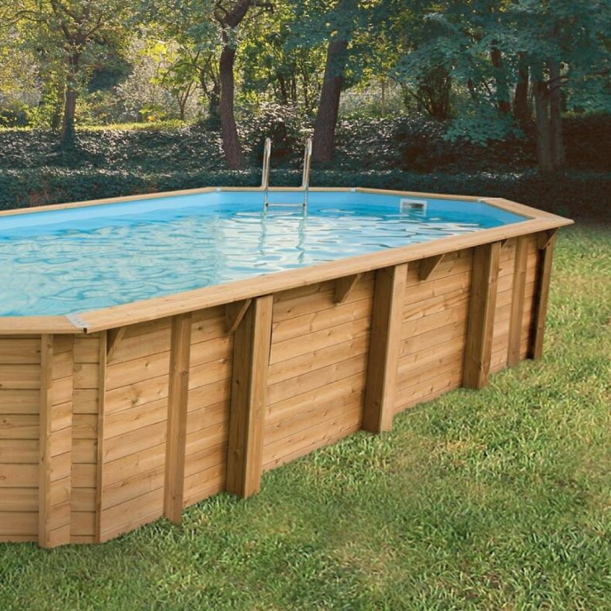 Piscine Ubbink bois Azura - 400 x 750 x H 130 cm (Filtre à sable)