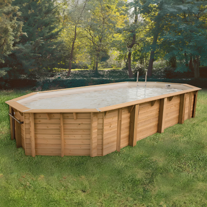 Piscine Ubbink bois Azura - 470 x 820 x H 130 cm (Filtre à sable)